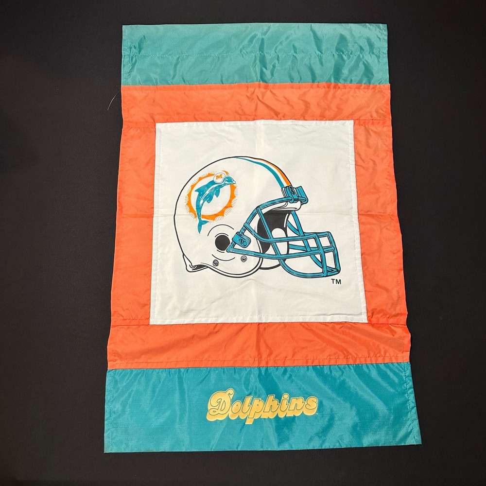 Vintage Miami Dolphins Flag Colors International 37x24" NFL‎ Football Helmet USA